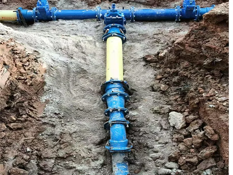 Ductile iron pipe fittings and valves installation